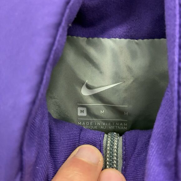 Nike Clemson Tigers Purple Gray Vest Men’s M Puffer Full Zip Gillet Vest NCAA - Picture 2 of 5